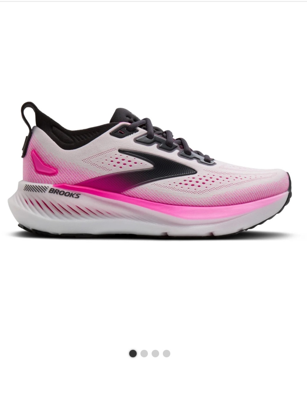 Brooks Women's Running Shoe in White and Pink